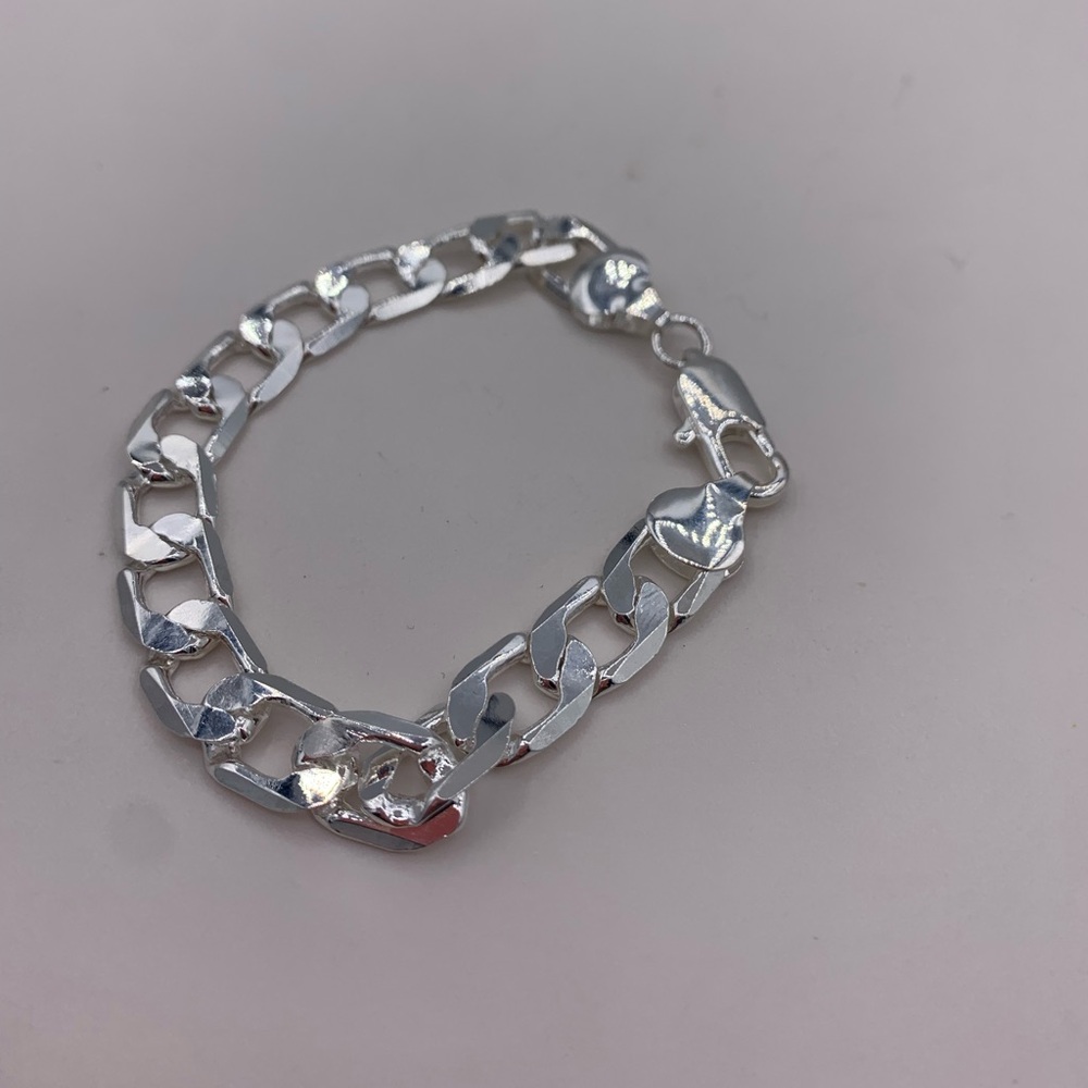 925 sterling silver chain bracelet, new, chunky link, wardrobe must have, gift